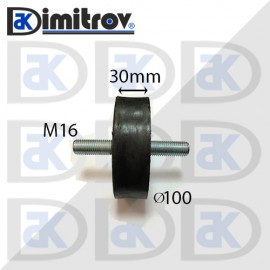 Антивибрационен тампон М16 х Ø 100 х 30 mm